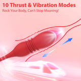 Wholesale prices Rose G spot Sucking Vibrator Licking Tongue Nipple Clit dual Stimulation Female Clitoris Stimulator