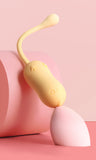 Wholesale prices Vibrating+Electric Shock+Phone APP control Little yellow chickenPhone APP Remote Control Masturbator Nipples Clit Vagina Stimulator Vibrating Egg