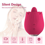 Wholesale prices Rose G spot Sucking Vibrator Licking Tongue Vagina Vibrating Nipples Clit Stimulation Clitoris Stimulator