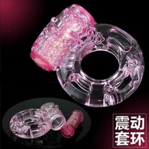 Wholesale prices Lock ring Butterfly crystal set vibrating Penis Ring