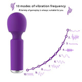 Wholesale prices Mini Magic Wand Vibrating G Spot Masturbator Clit Nipples Massager Vagina AV Vibrator