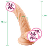 Wholesale prices Realistic Skin Dildo G Spot Lesbian Penis Anal Butt Plug Suction Cup Colored crystal Dildo
