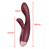Wholesale prices Clit Vagina Stimulator Rechargeable Female Masturbator Two heads Heating G-Spot AV Vibrator