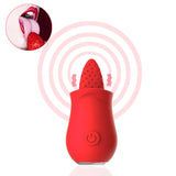 Wholesale prices G Spot Silicone Vibrator Tongue Oral Licking Nipple Vagina Women Clitoris Stimulator