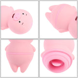 Wholesale prices Rechargeable Mini Cute Pig Licking Vibrators Sucker Vagina Massager Masturbator Clitoris Stimulator