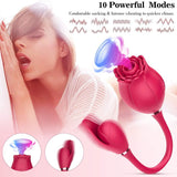 Wholesale prices Rose G spot Sucking Vibrator Licking Tongue Nipple Clit dual Stimulation Female Clitoris Stimulator