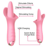 Wholesale prices Tongue Licking G Spot Clit Vibrator 10 Speeds Vibrating Vaginal Massager Women Clitoris Stimulator
