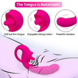 Wholesale prices Tongue licking G Spot Clit vaginal Sucker Massager Masturbator Dildo Vibrator