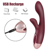 Wholesale prices Clit Vagina Stimulator Rechargeable Female Masturbator Two heads Heating G-Spot AV Vibrator