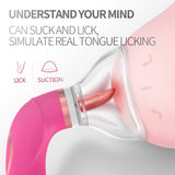 Wholesale prices New version Tongue Licking Pump Clit G-spot Vibrator Nipples Vagina Breast Massager Clitoris Stimulator
