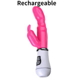 Wholesale prices Rechargable Realistic Dildo Rabbit G Spot Clit Massager Silicone Stimulation AV Vibrator