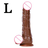 Wholesale prices Brown Suction Cup Swing penis masturbation Realistic Big Glans Dildo