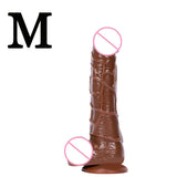 Wholesale prices Brown Suction Cup Swing penis masturbation Realistic Big Glans Dildo